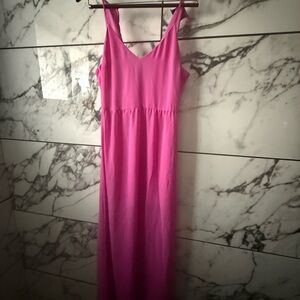 Forever 21 Pink V-Neck Sleeveless Maxi Sundress